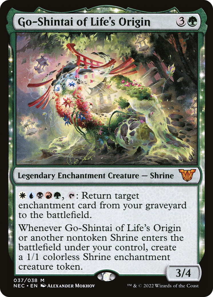 Go-Shintai of Life's Origin (NEC-037) - Neon Dynasty Commander: (enchantment) Foil