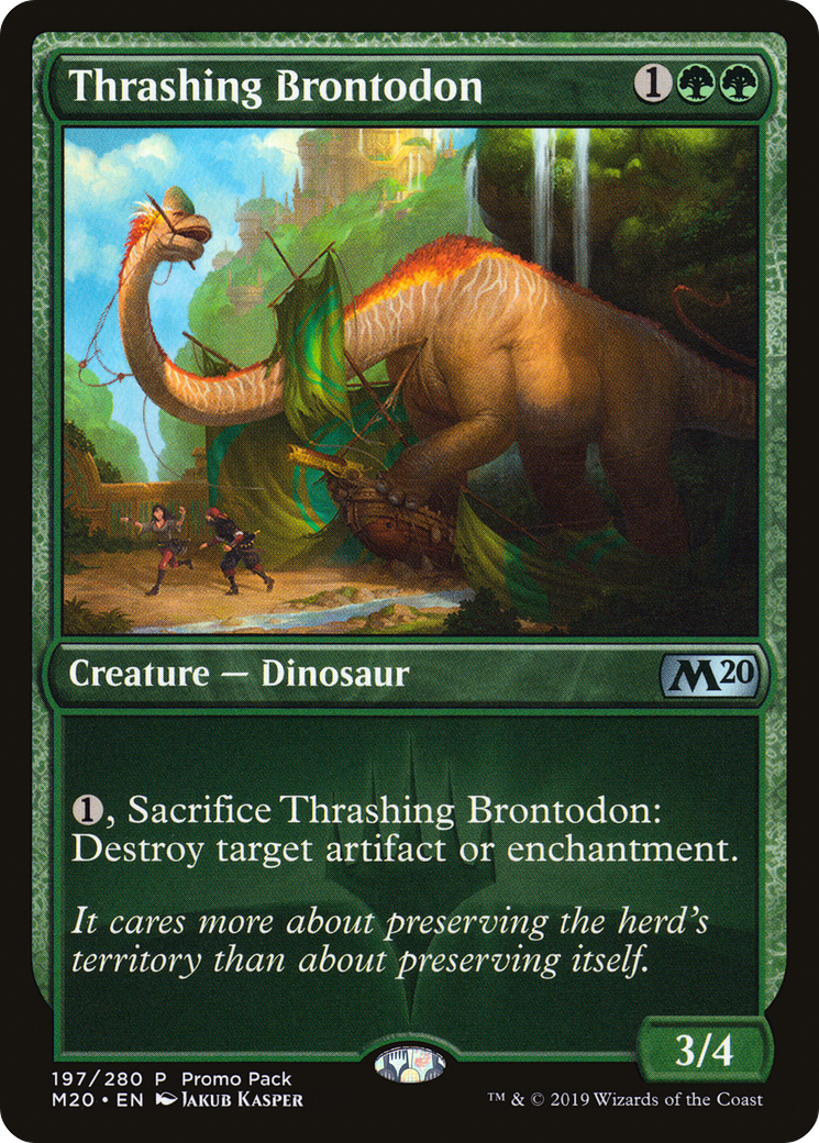 Thrashing Brontodon (PPM20-197) - Core Set 2020 Promos