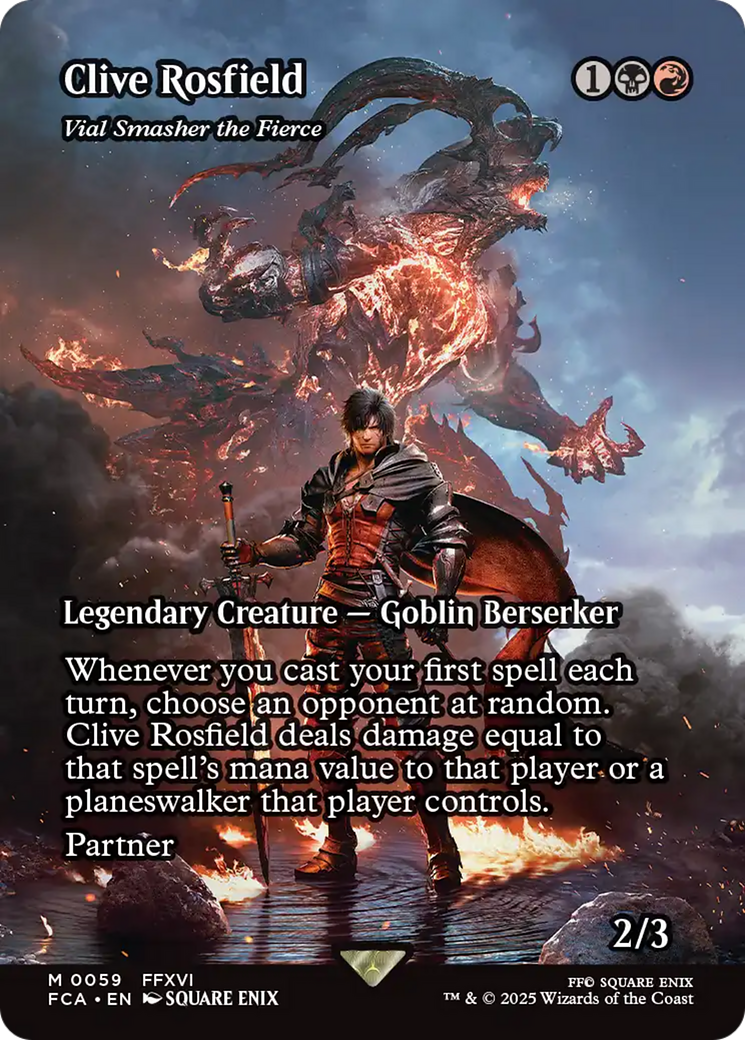 Vial Smasher the Fierce (FCA-059) - FINAL FANTASY: Through the Ages / Clive Rosfield (Borderless) Foil