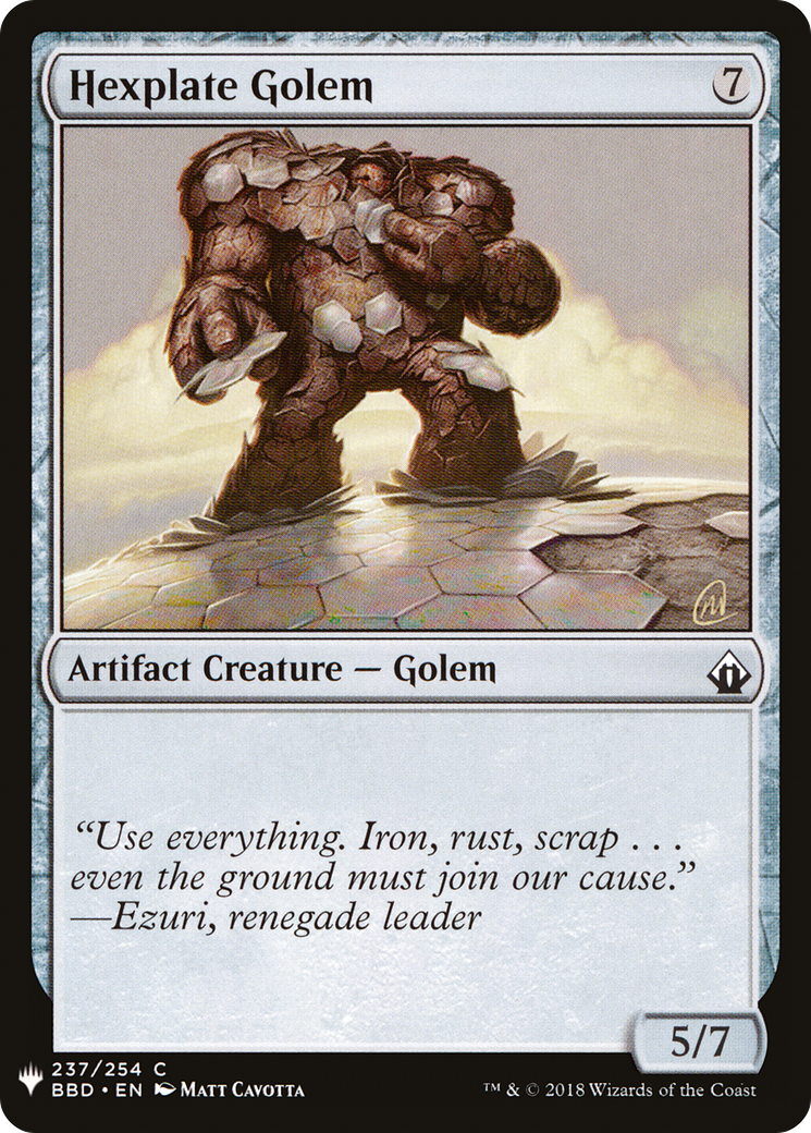 Hexplate Golem (LIST-BBD-237) - The List