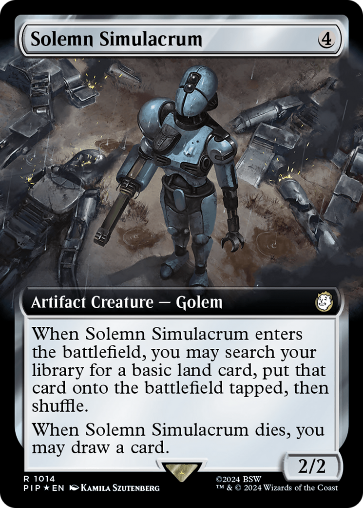 Solemn Simulacrum (Extended Art) (Surge Foil) (PIP-1014) - Fallout: (Extended Art) Foil