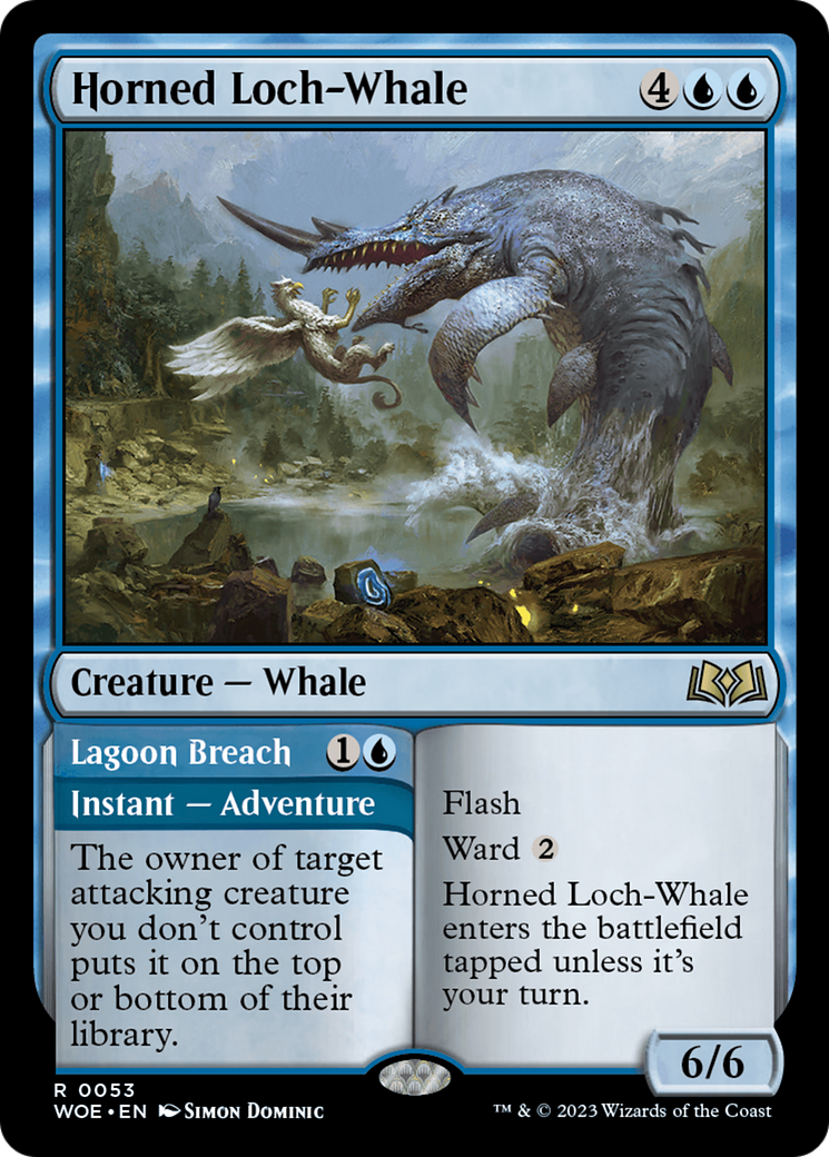 Horned Loch-Whale (WOE-053) - Wilds of Eldraine Foil