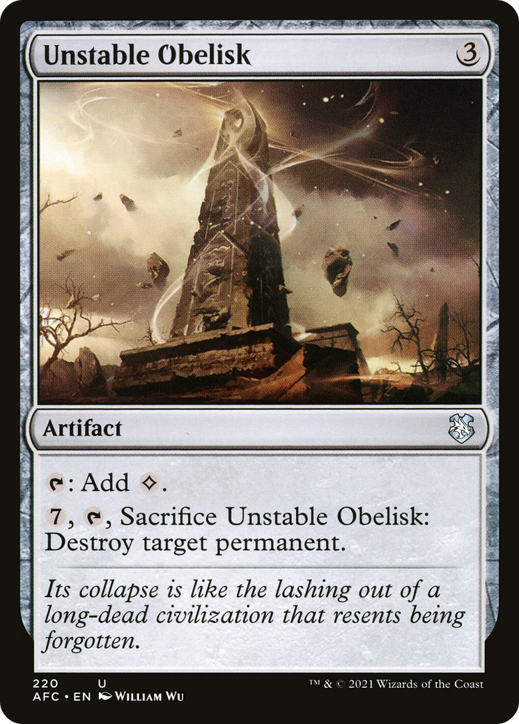 Obélisque instable (AFC-220) - Commandant des Royaumes oubliés 