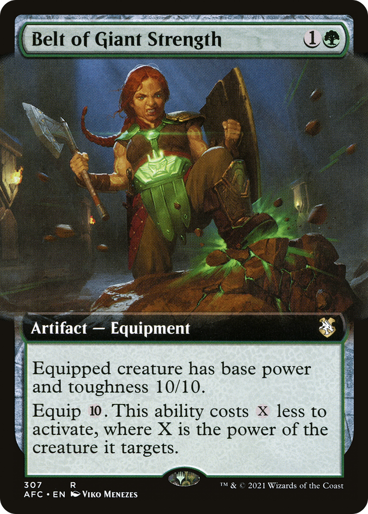 Belt of Giant Strength (Extended Art) (AFC-307) - Forgotten Realms Commander: (Extended Art)