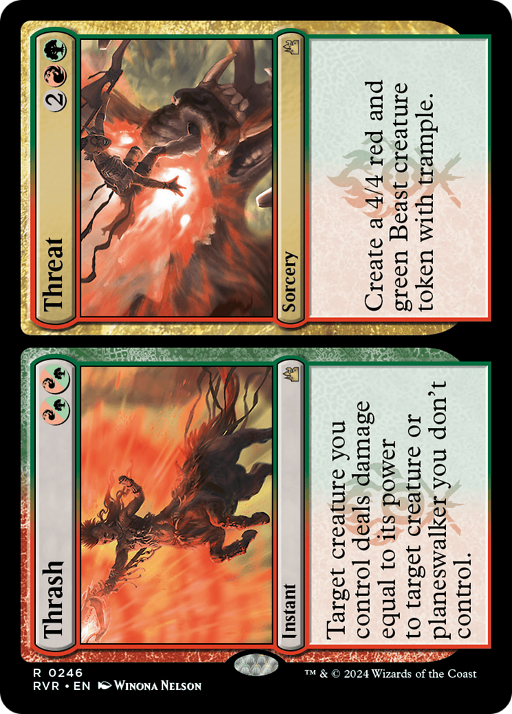 Thrash // Threat (RVR-246) - Ravnica Remastered Foil 