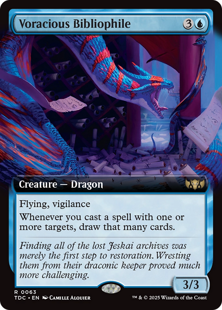 Bibliophile vorace (Extended Art) (TDC-063) - Commandant : Tarkir : Tempête de dragons 