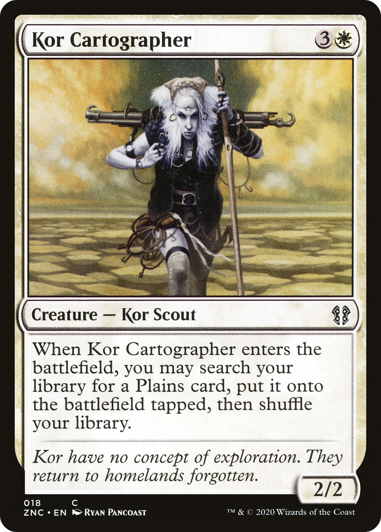 Cartographe Kor (ZNC-018) - Commandant de Zendikar Rising 