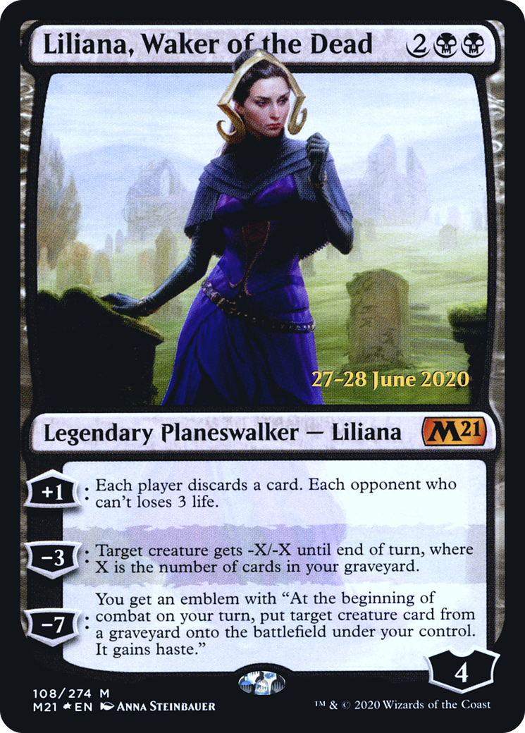 Liliana, Waker of the Dead (PRE-108S) - Core Set 2021 Promos Foil