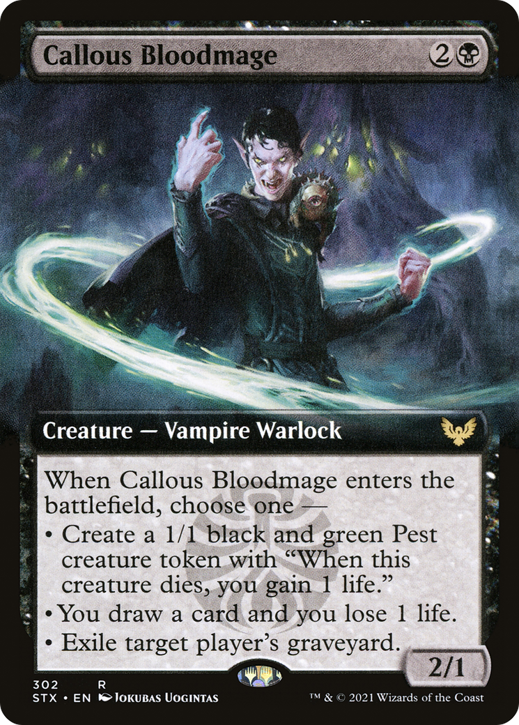 Callous Bloodmage (Extended Art) (STX-302) - Strixhaven: School of Mages: (Extended Art) Foil
