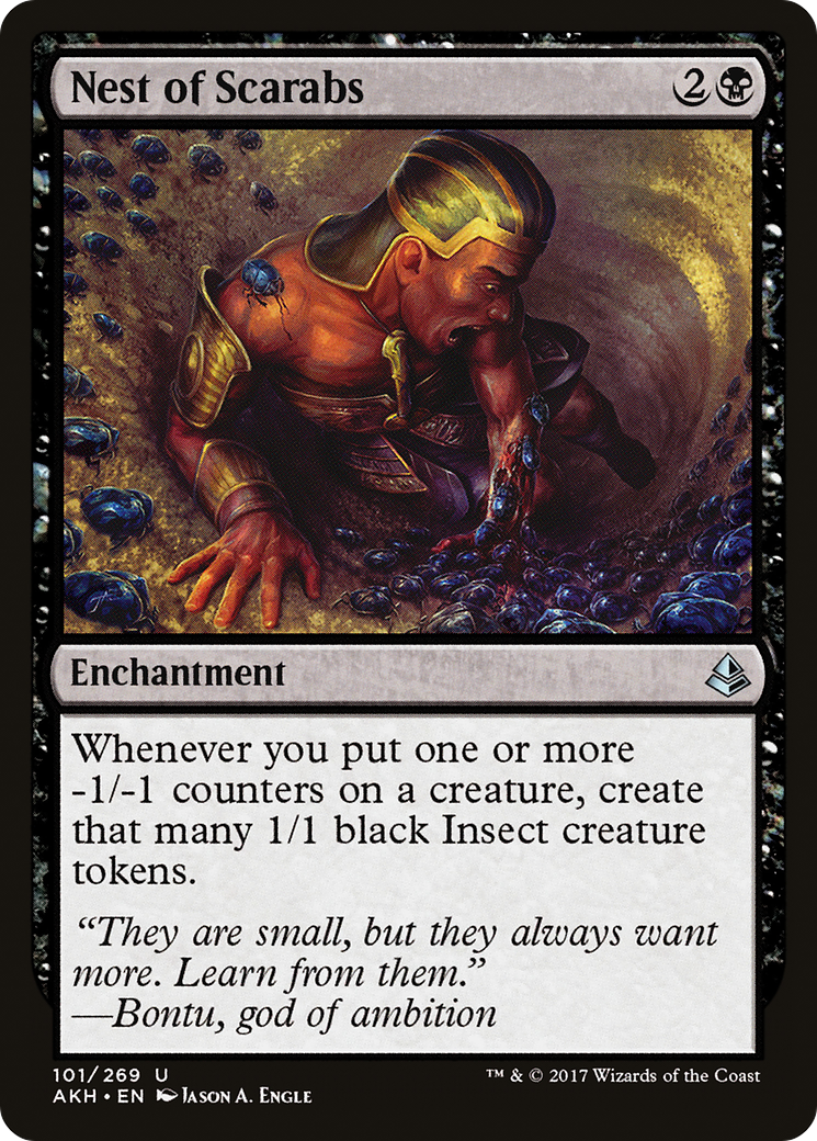 Nid de scarabées (AKH-101) - Feuille d'Amonkhet 
