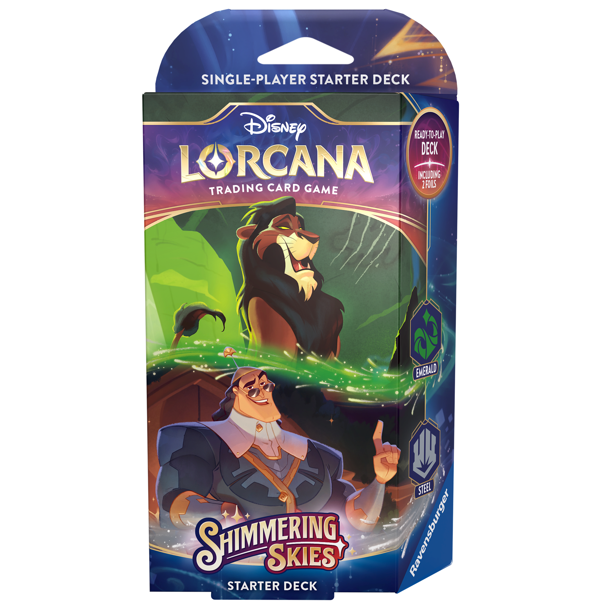 Disney Lorcana: Shimmering Skies Starter Deck - Emerald/Steel