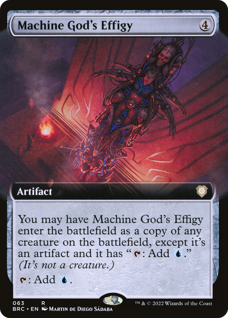 Machine God's Effigy (Extended Art) (BRC-063) - The Brothers' War Commander: (Extended Art)