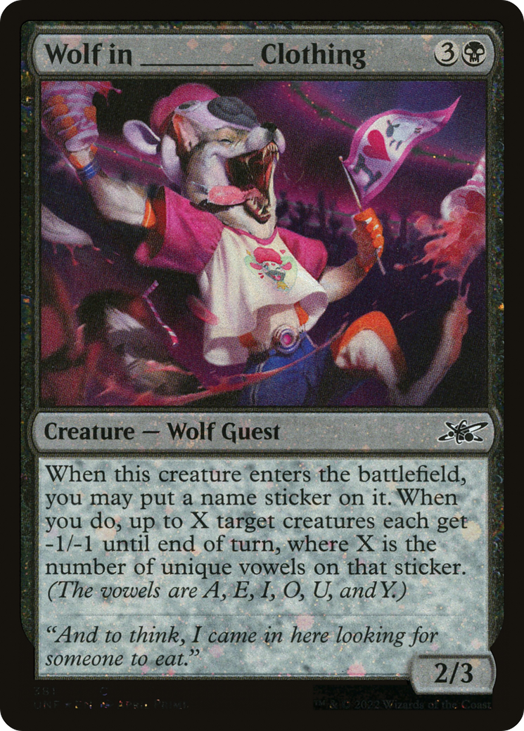 Loup en vêtements _____ (UNF-381) - Unfinity Foil