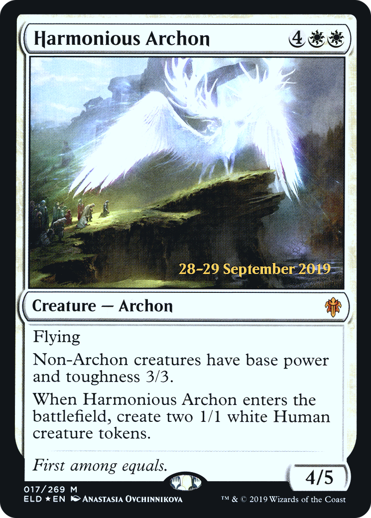 Harmonious Archon (PRE-017) - Throne of Eldraine Promos Foil