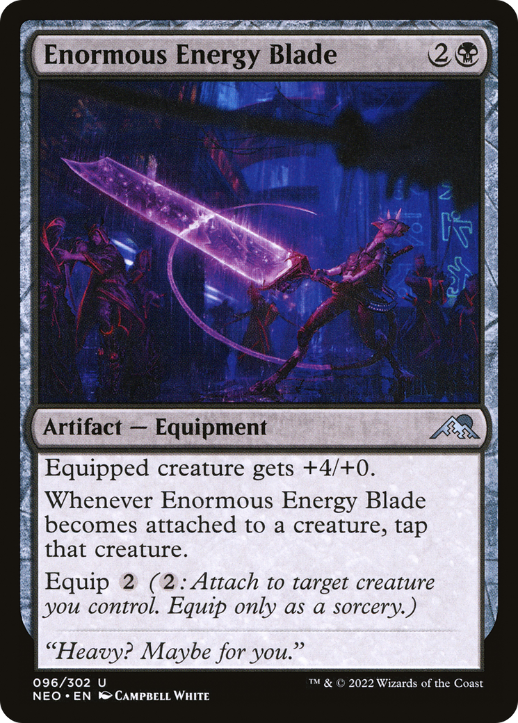 Lame d'énergie énorme (NEO-096) - Kamigawa : Neon Dynasty Foil 