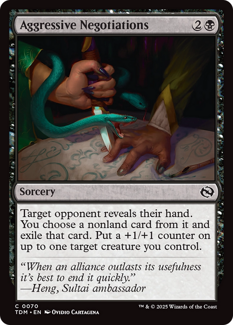 Négociations agressives (TDM-070) - Tarkir : Dragonstorm Foil 