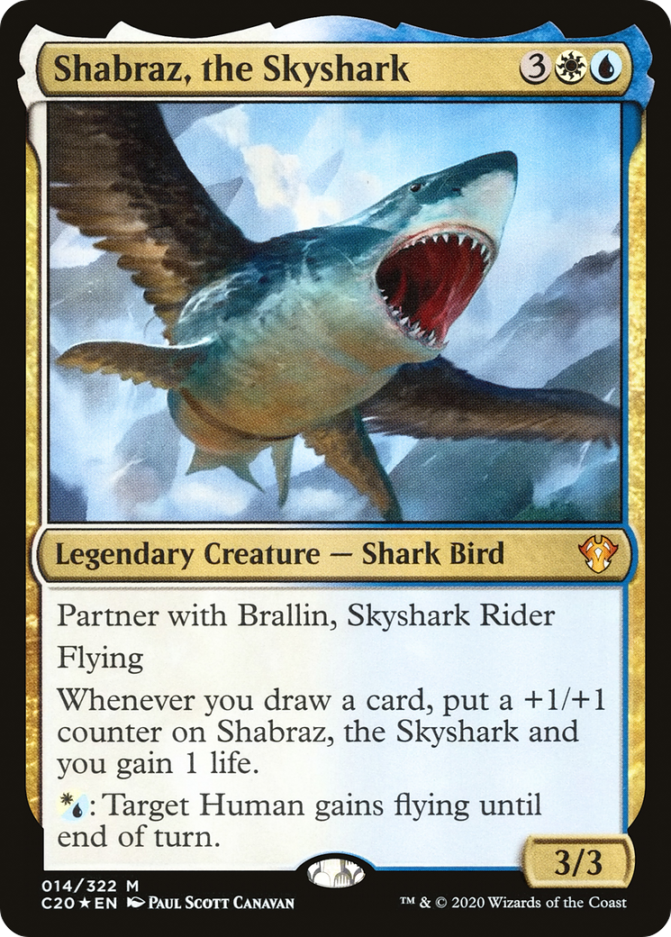 Shabraz, le requin céleste (C20-014) - Commander 2020 Foil 