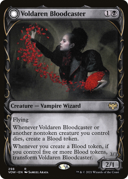 Voldaren Bloodcaster (Showcase) (VOW-298) - Innistrad: Crimson Vow: (Showcase, Double Faced Transform)