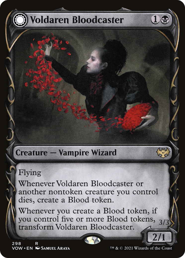 Voldaren Bloodcaster (Showcase) (VOW-298) - Innistrad: Crimson Vow: (Showcase, Double Faced Transform)