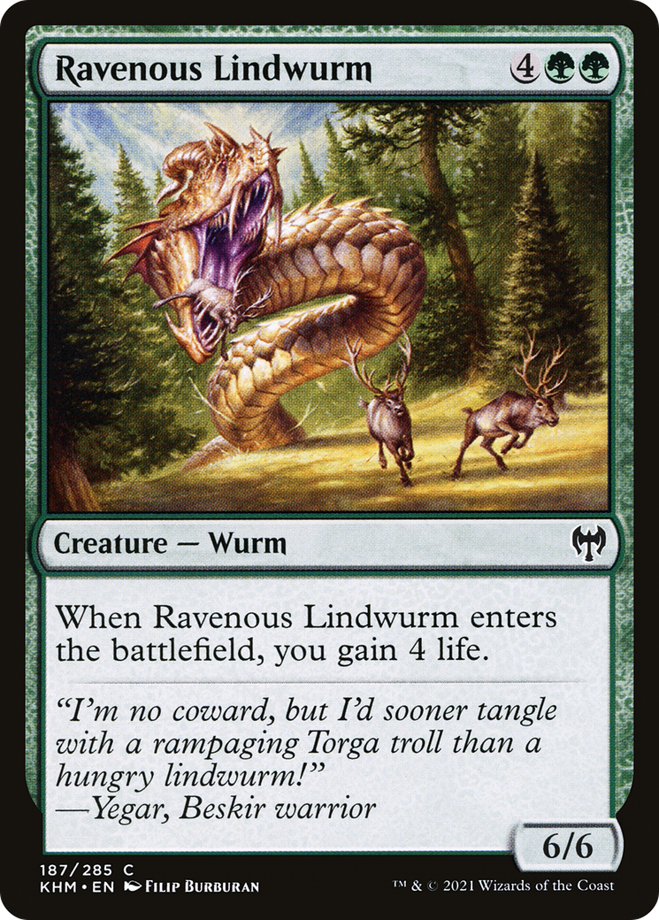 Ravenous Lindwurm (KHM-187) - Kaldheim Foil