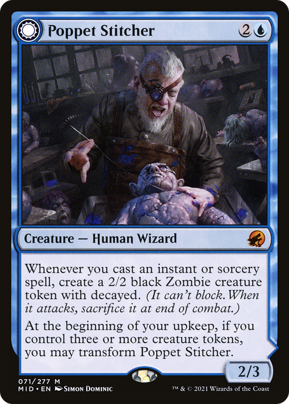 Poppet Stitcher // Poppet Factory (MID-071) - Innistrad : Midnight Hunt : (Transformation double face)