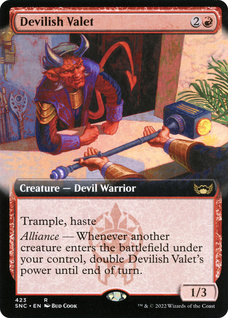 Devilish Valet (Extended Art) (SNC-423) - Streets of New Capenna: (Extended Art) Foil