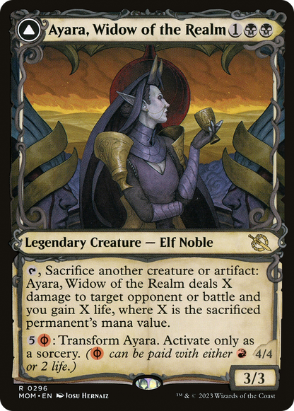 Ayara, Widow of the Realm (Showcase) (MOM-296) - March of the Machine: (Showcase) Foil