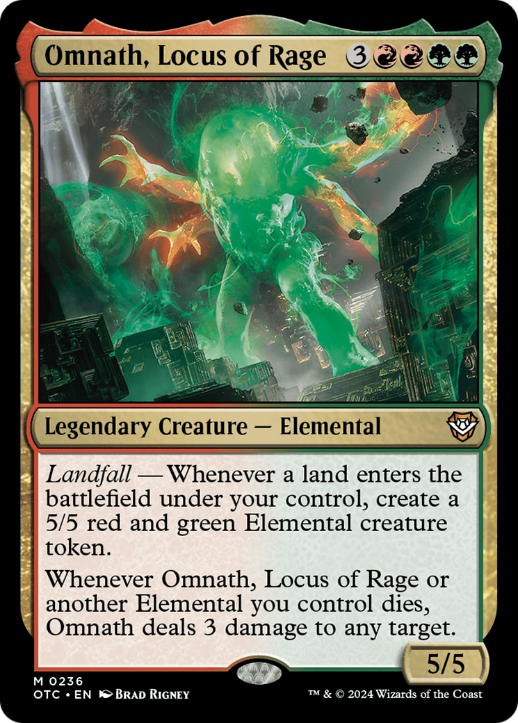 Omnath, Lieu de la Rage (OTC-236) - Commandant des Hors-la-loi de Thunder Junction 