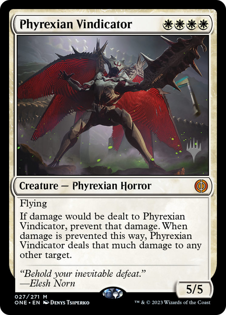 Phyrexian Vindicator (PPONE-027) - Phyrexia: All Will Be One Promos Foil