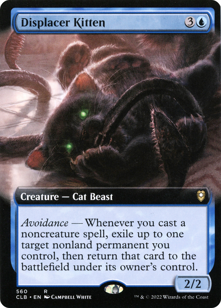 Displacer Kitten (Extended Art) (CLB-560) - Commander Legends: Battle for Baldur's Gate: (Extended Art)