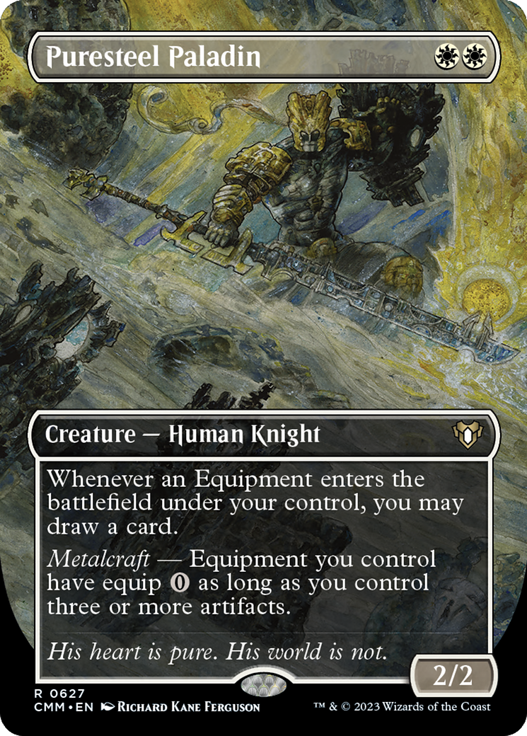Puresteel Paladin (Borderless) (CMM-627) - Commander Masters (Borderless)