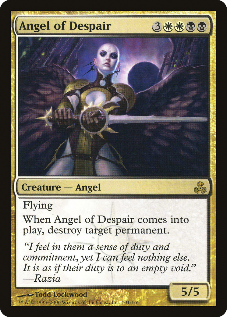 Ange du désespoir (GPT-101) - Feuille du Pacte des Guildes
