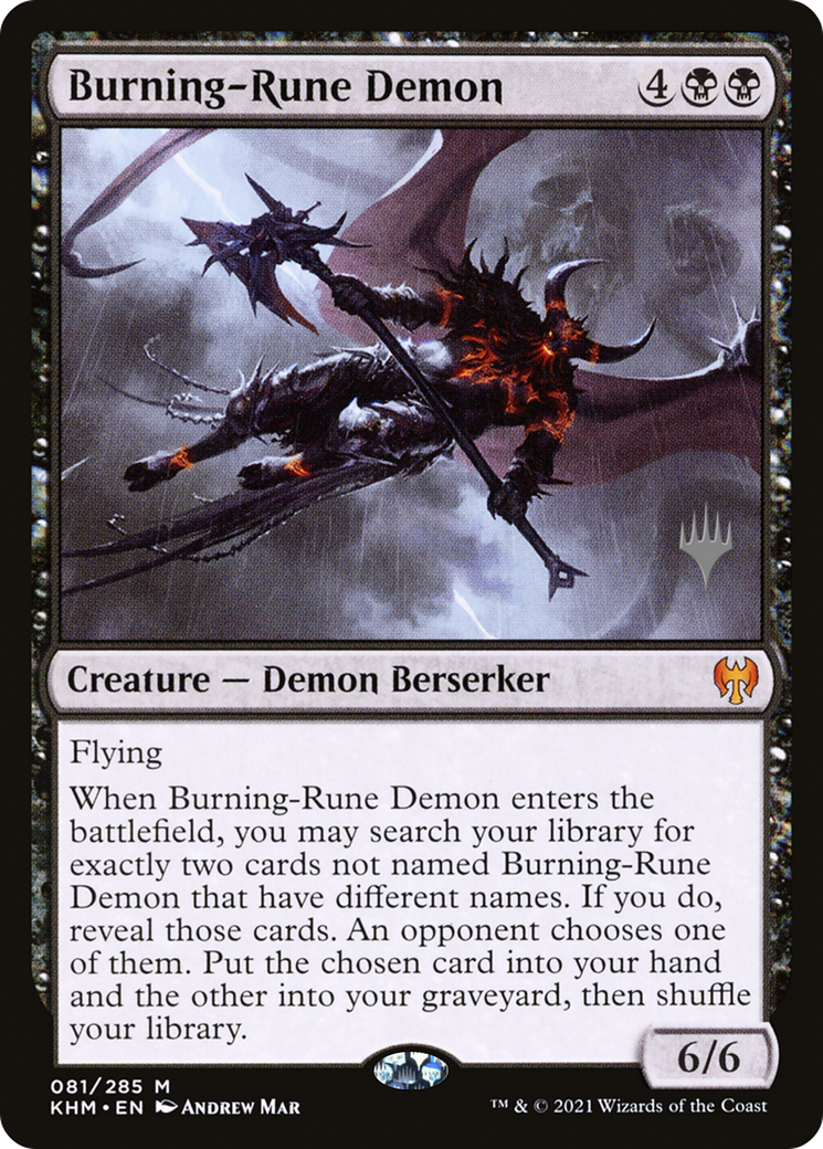 Burning-Rune Demon (PPKHM-081) - Kaldheim Promos Foil