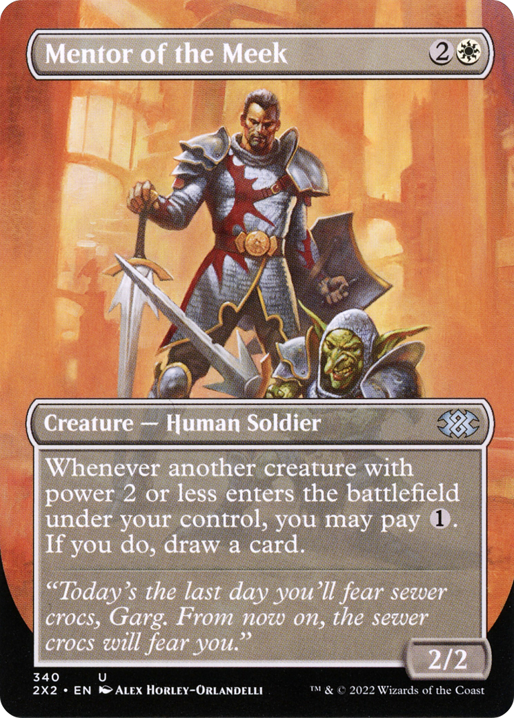 Mentor of the Meek (Borderless) (2X2-340) - Double Masters 2022 (Borderless) Foil