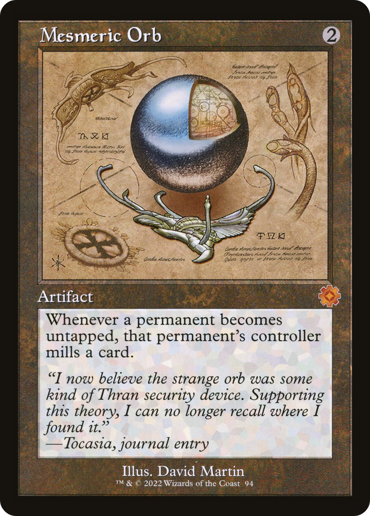 Mesmeric Orb (Schematic) (BRR-094) - The Brothers' War Retro Artifacts Foil