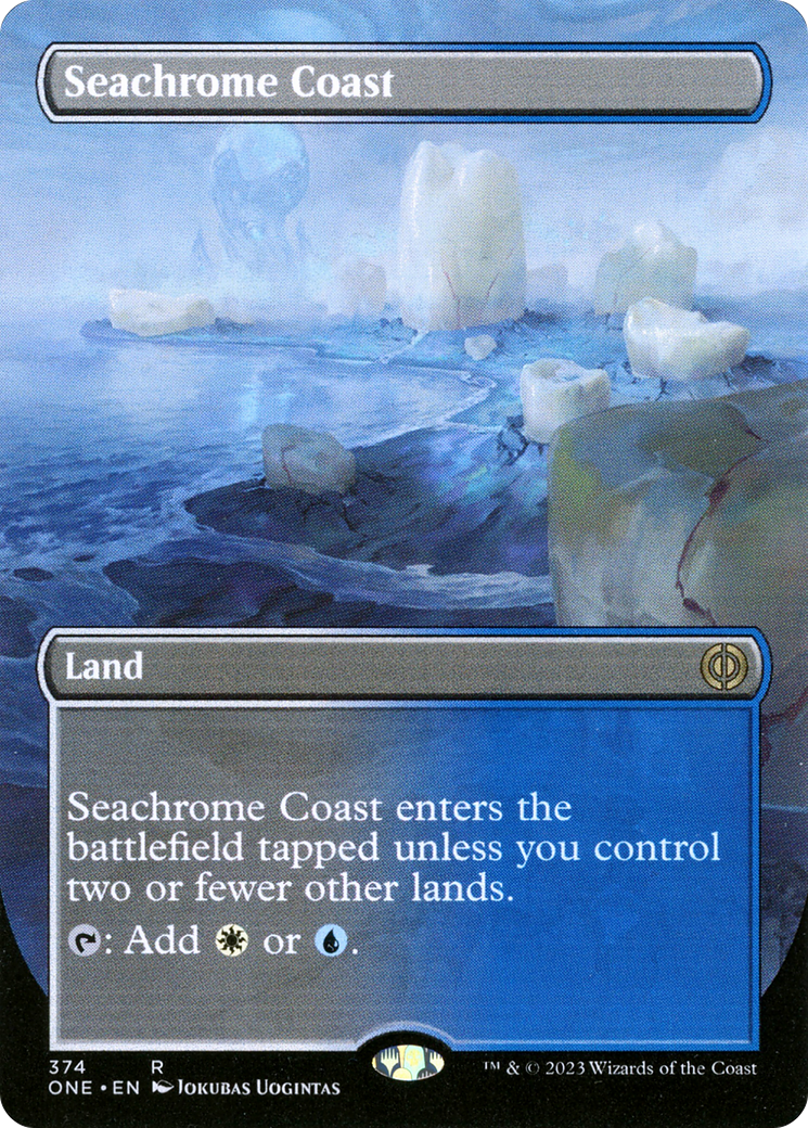 Seachrome Coast (Borderless) (ONE-374) - Phyrexia: All Will Be One (Borderless) Foil