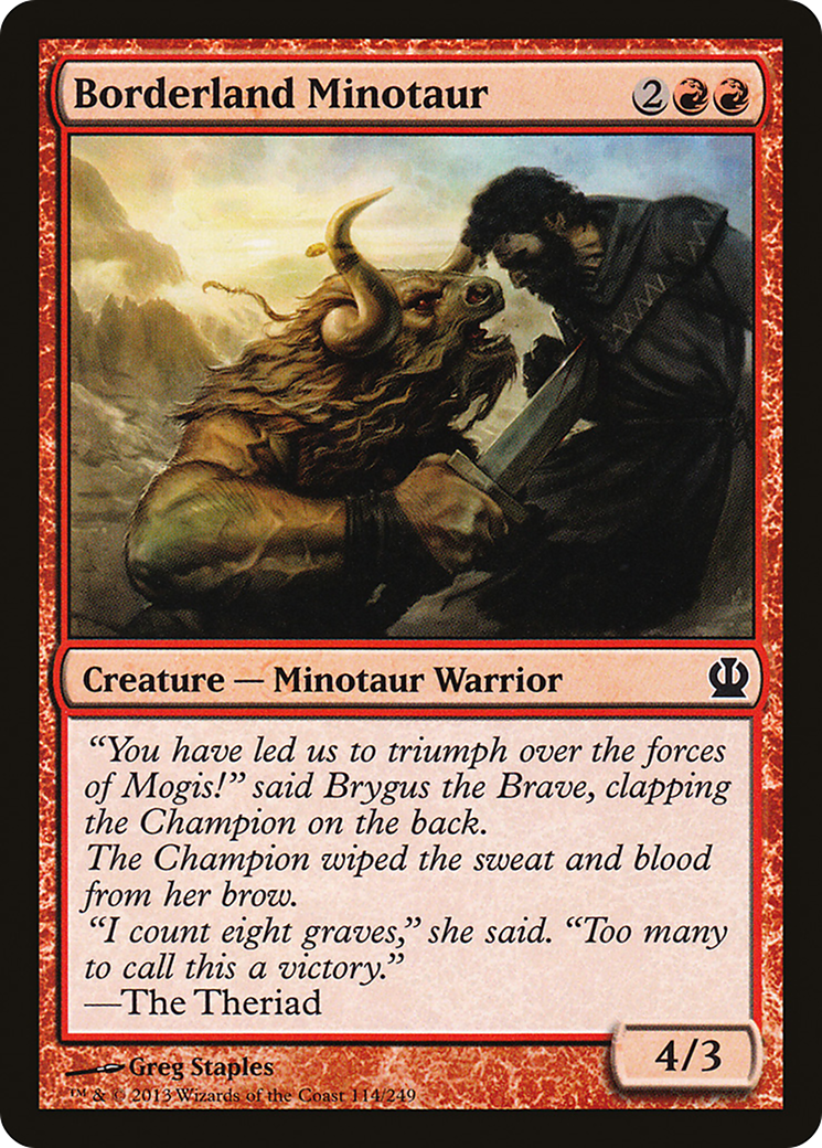 Minotaure des frontières (THS-114) - Theros Foil 