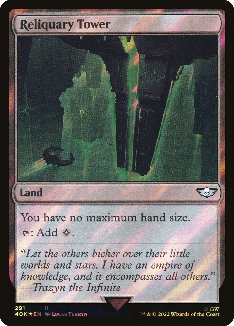 Reliquary Tower (Surge Foil) (40K-291★) - Warhammer 40,000 Commander Foil