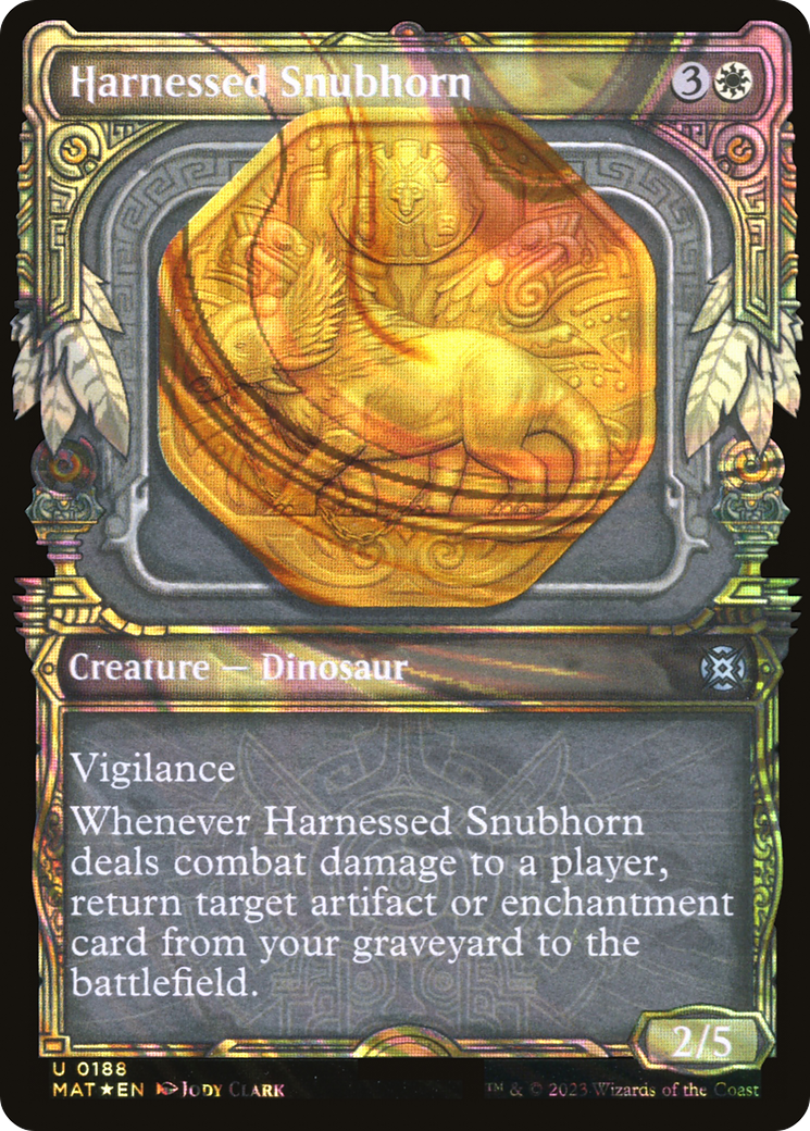Harnessed Snubhorn (Halo Foil) (MAT-188) - March of the Machine: The Aftermath: (Showcase) Foil