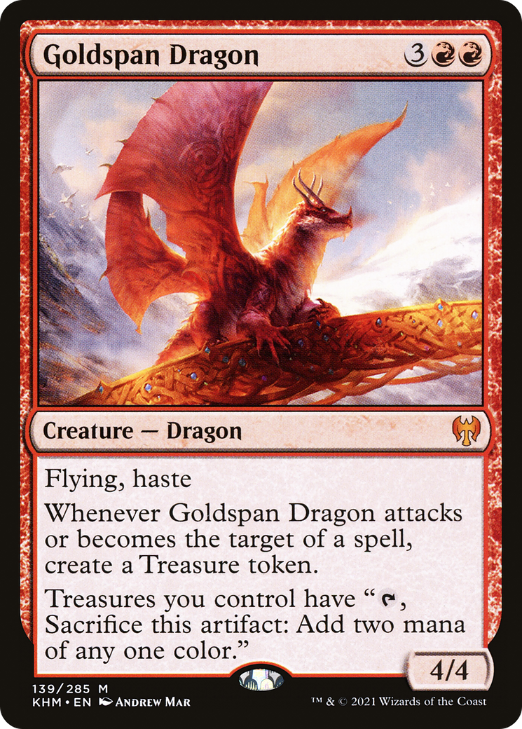 Dragon Goldspan (KHM-139) - Feuille de Kaldheim