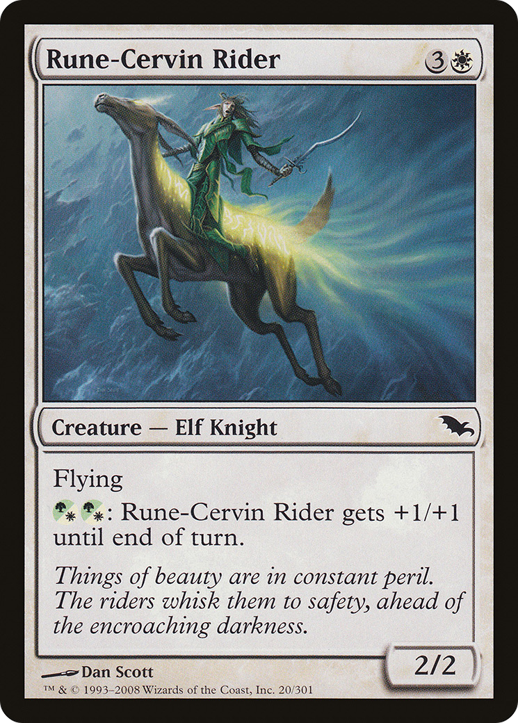 Rune-Cervin Rider (SHM-020) - Feuille Shadowmoor 