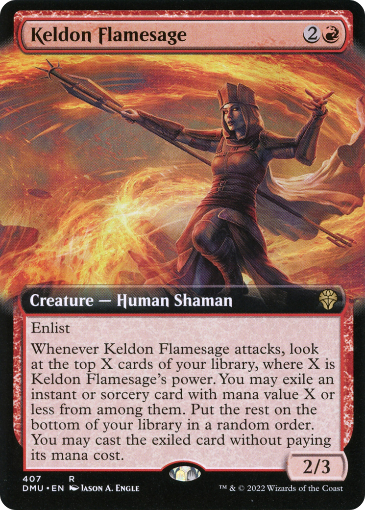 Keldon Flamesage (DMU-407) - Dominaria United : (Extended Art) Foil 