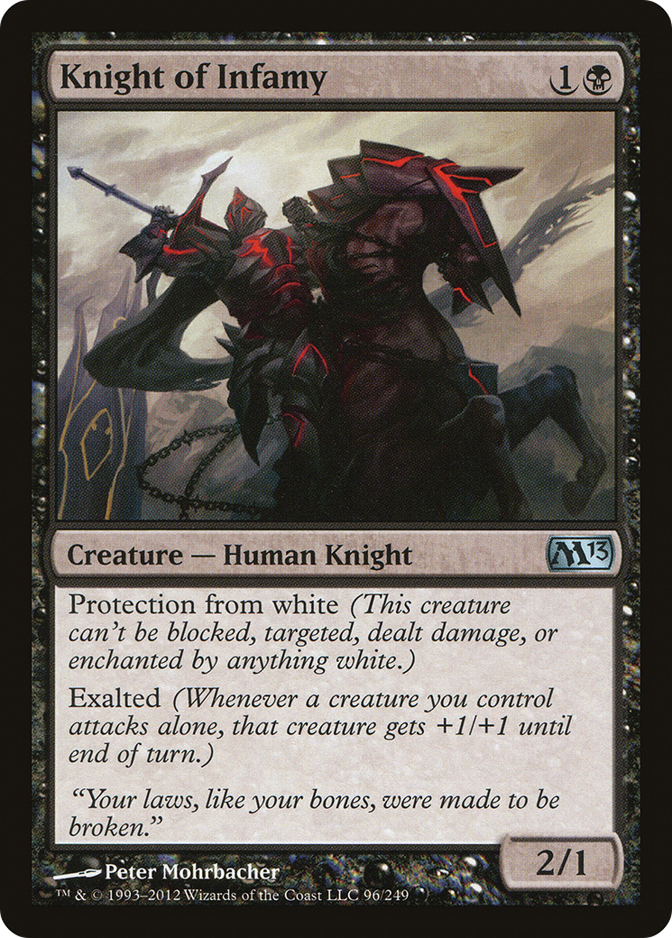 Chevalier de l'Infamie (M13-096) - Magic 2013 