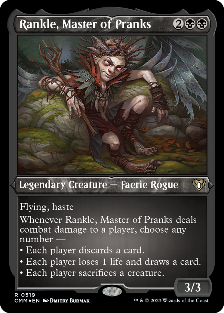 Rankle, Maître des Farces (CMM-519) - Commander Masters Etched Foil 