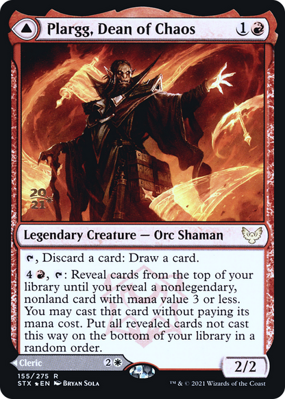 Plargg, Dean of Chaos (PRE-155S) - Strixhaven: School of Mages Promos Foil