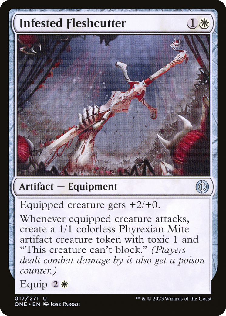Infested Fleshcutter (ONE-017) - Phyrexia: All Will Be One Foil