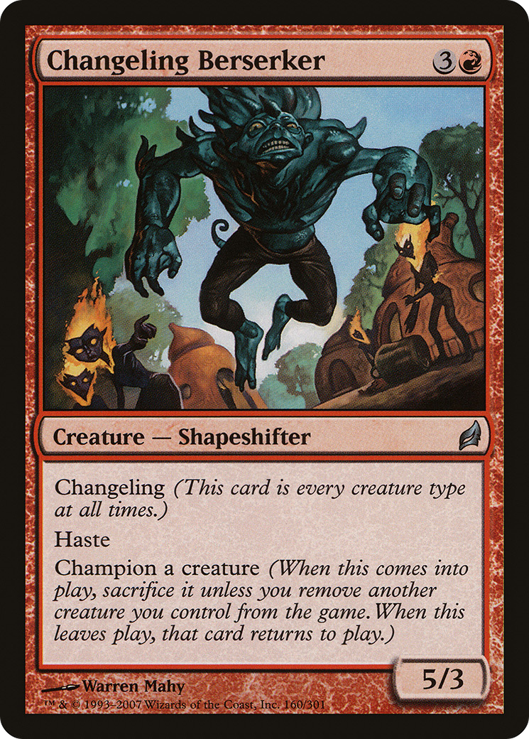 Changeling Berserker (LRW-160) - Lorwyn Foil 