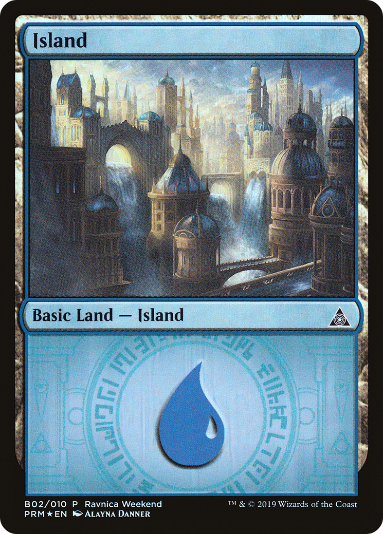 Island (PRW2-B02) - RNA Ravnica Weekend Foil