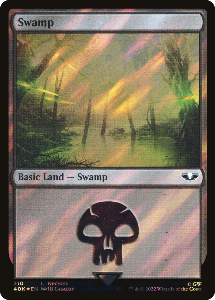 Swamp (310) (Surge Foil) (40K-310) - Warhammer 40,000 Commander Foil