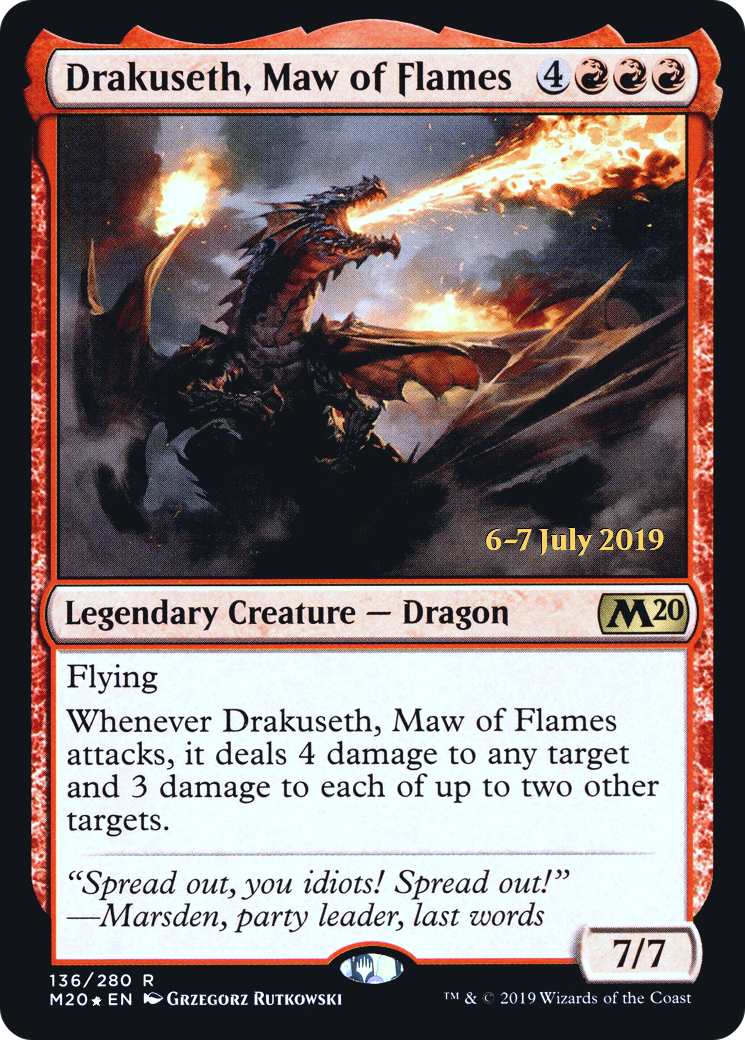 Drakuseth, Gueule de Flammes (PM20-136S) - Coffret de base 2020 Promos Foil 